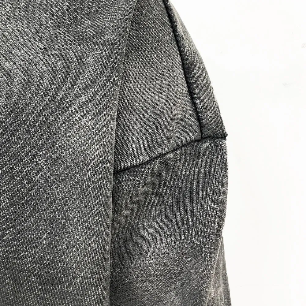 Custom Men's Hoodie Oversized Sunfaded Acid Washed Hoodies Pullover Top Heavyweight