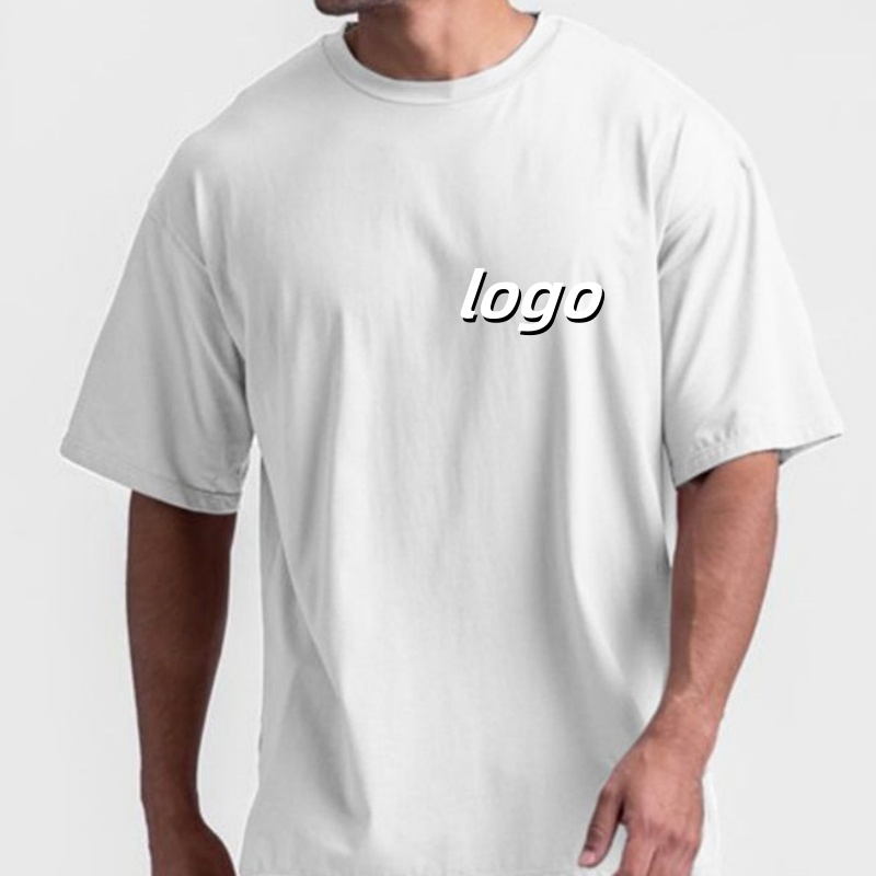 Custom Puff Printed Logo Short Sleeve Brand Streetwear T Shirt for Men