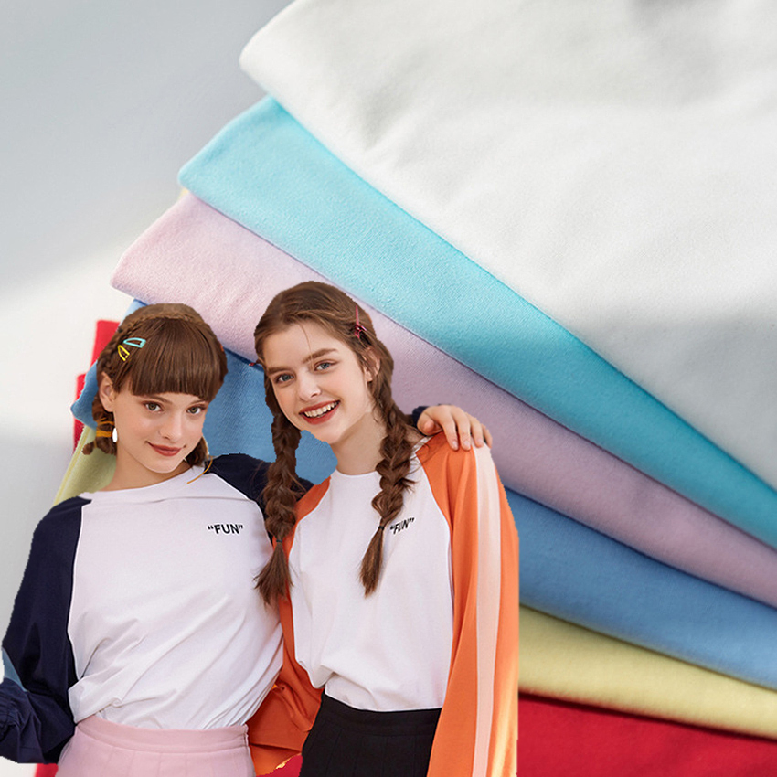 Custom Color Knitted Organic Soft 100% Cotton Jersey Fabric for Sports