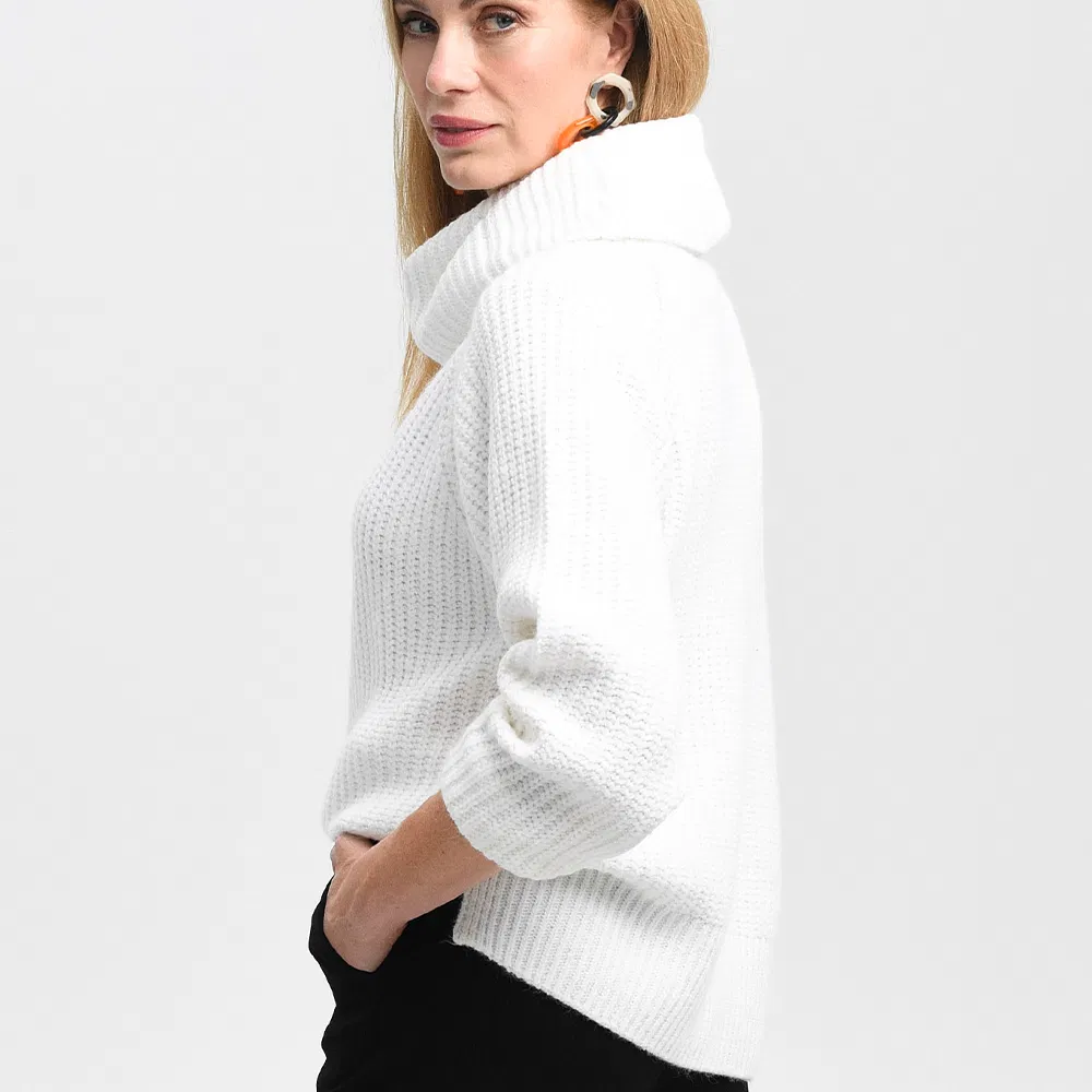 Custom Knitwear Manufacturer Cotton Knitted Pullover Casual Crew Neck Sweater Women Cashmere Wool Knit Sweater Top for Women