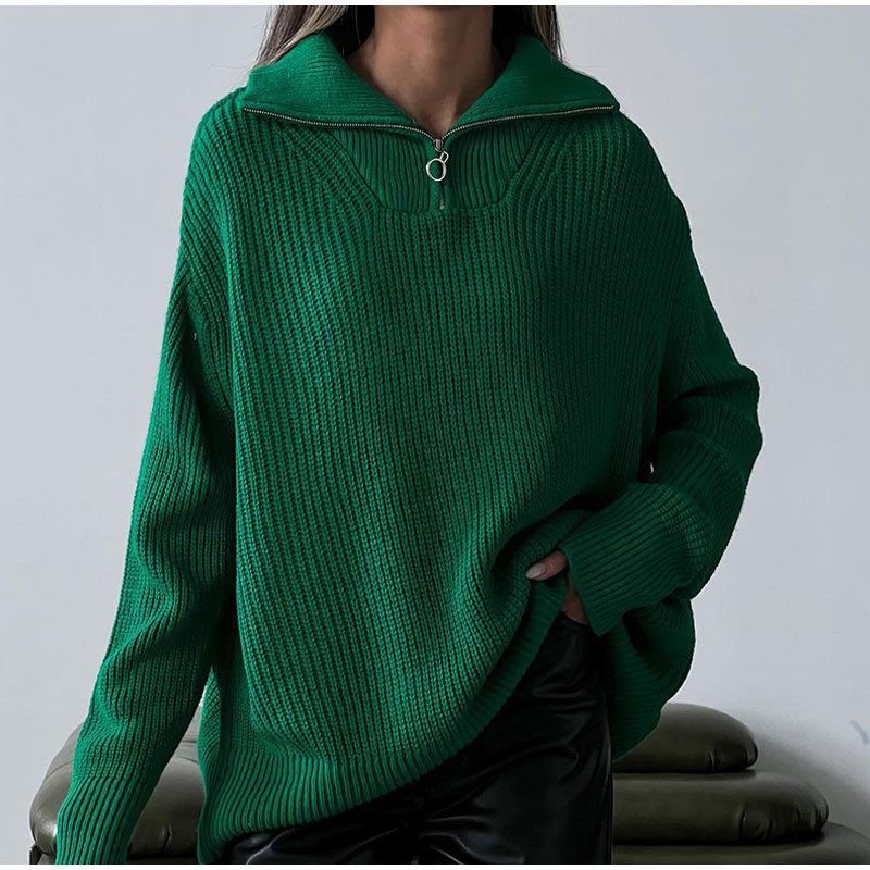 OEM Manufacturer Custom Winter Plain Women Pullover Knitted Sweater