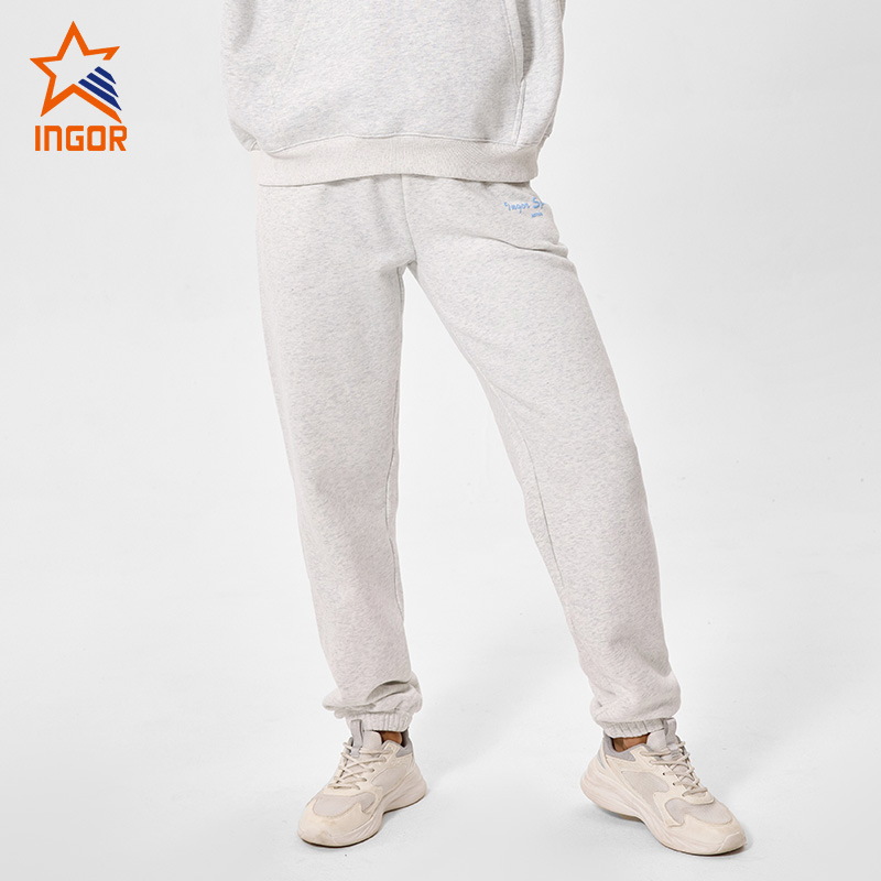 Ingor Sportswear ODM OEM 330GSM Custom Activewear Manufacturer Women Fleece Jogger Pant Sweat Pants Gym Fitness Running Wear
