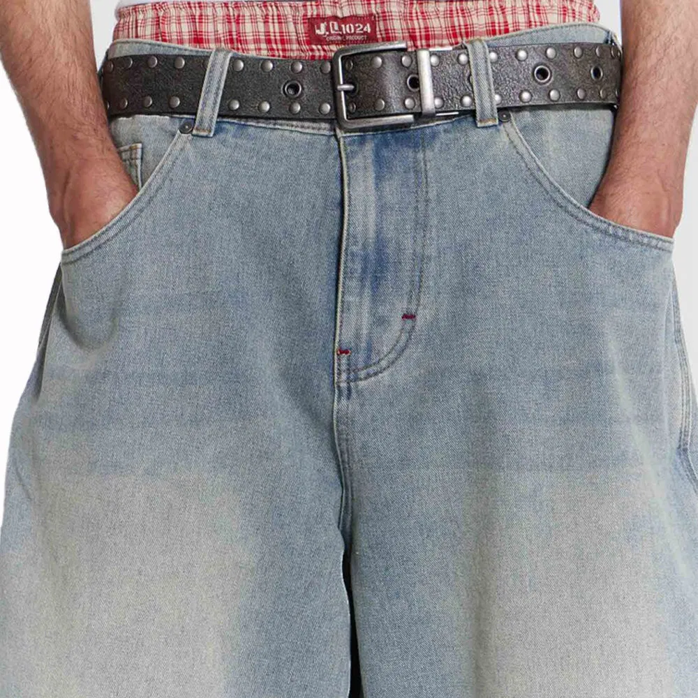 Jorts Shorts Y2K Manufacturers Bleached Distressed Streetwear Denim Baggy Custom Jorts Baggy Jorts