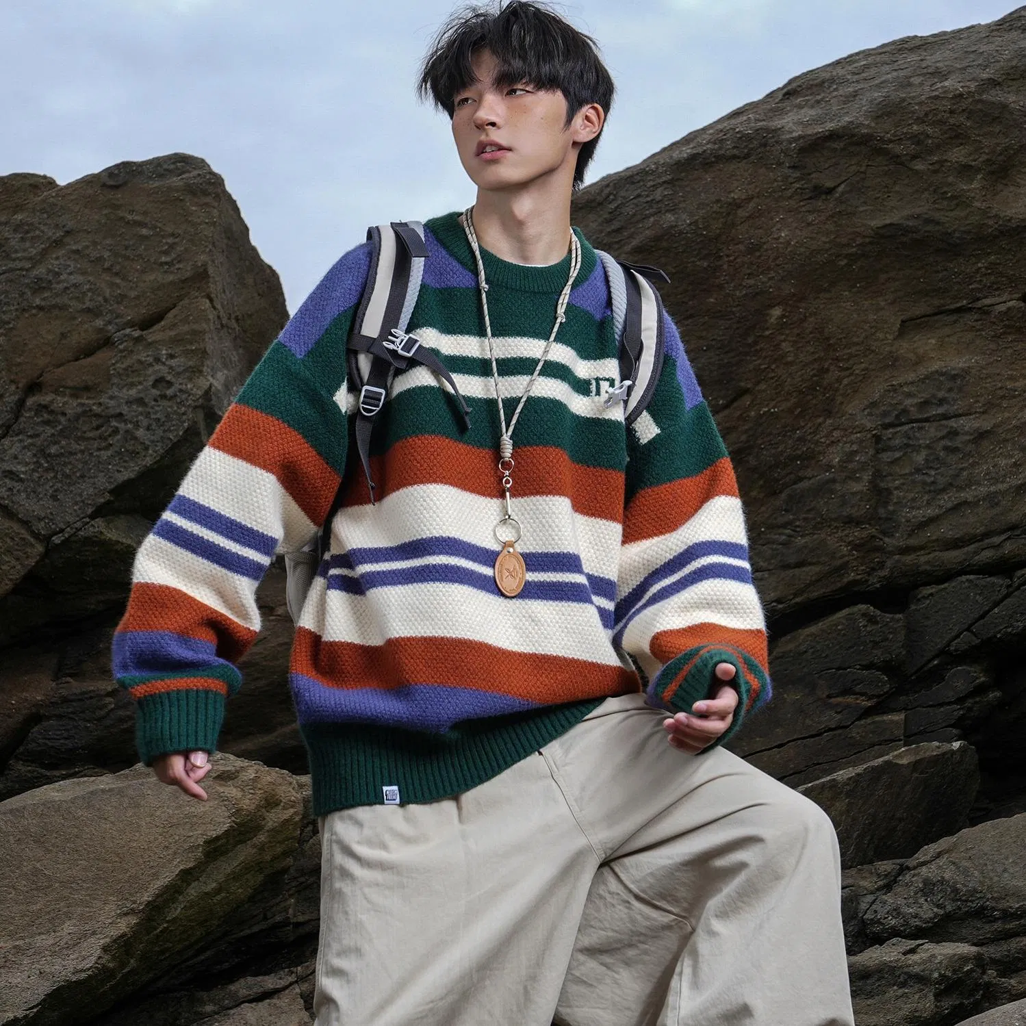 Men's Turtleneck Sweater 100% Pure Cashmere Long Sleeve Pullover Manufacturer Custom Wool Knitted Plain Sweater