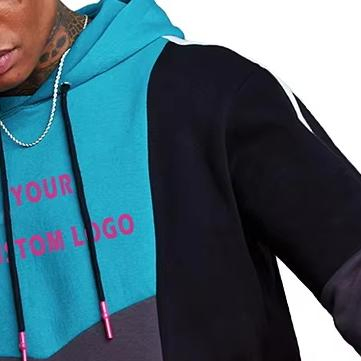 Men's Color - Block Custom Logo Hoodie