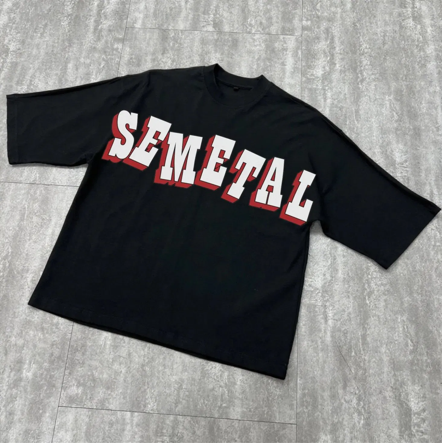 Black T Shirts Manufacturer Custom Drop Shoulder Streetwear T-Shirts Printing Designer Oversized Cotton Men Shirt