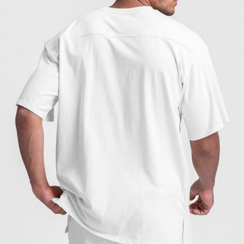 Custom Puff Printed Logo Short Sleeve Brand Streetwear T Shirt for Men