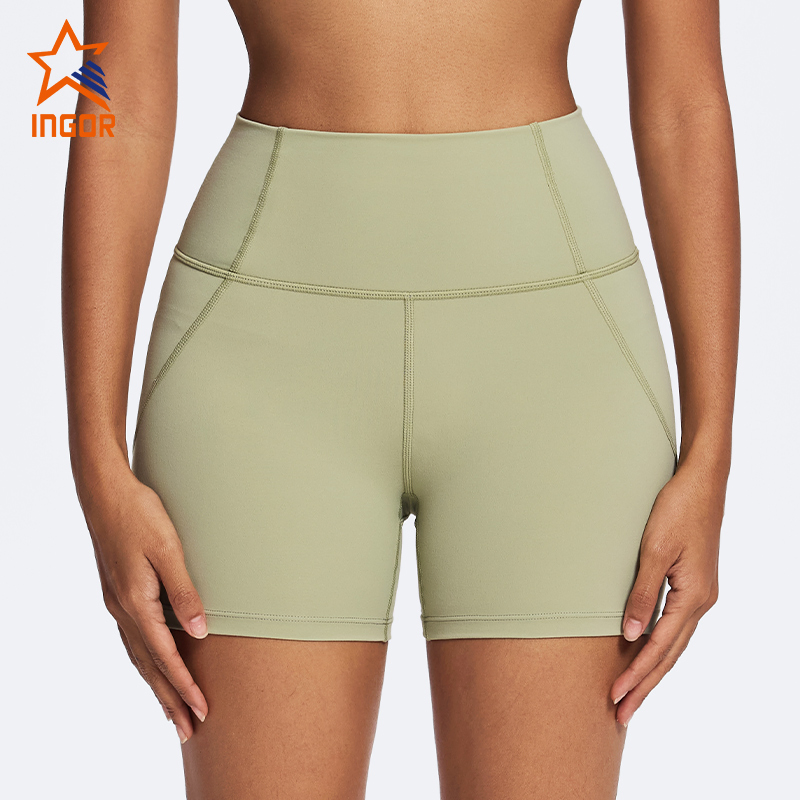 Ingor Sportswear Active Wear Manufacturer Custom Activewear High Waist Butt Lifting Gym Shorts