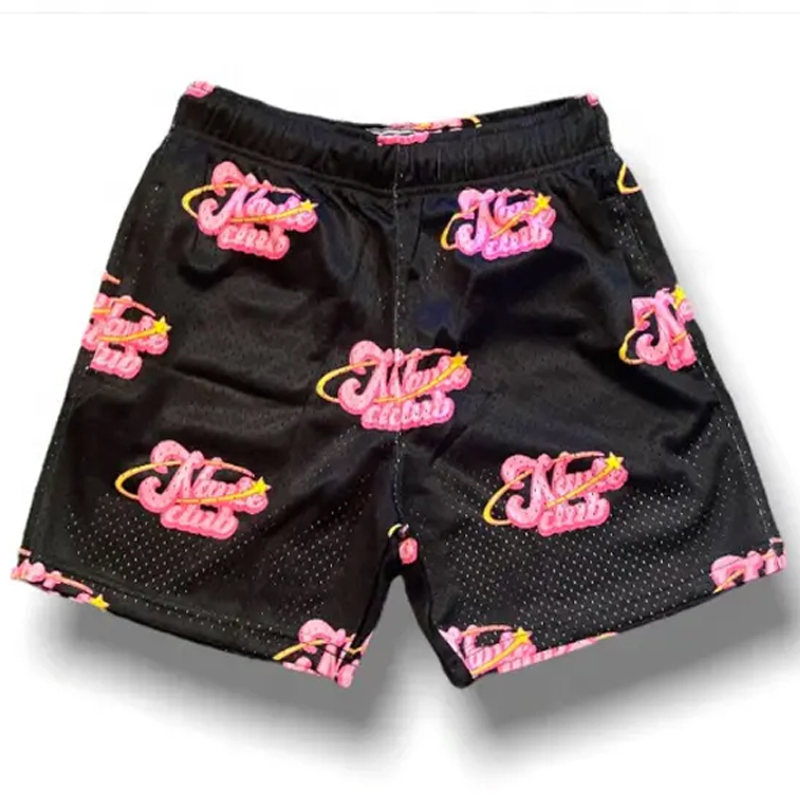 Custom Men Double Layer Gym Mesh Graphic Short Mesh Sublimation Shorts