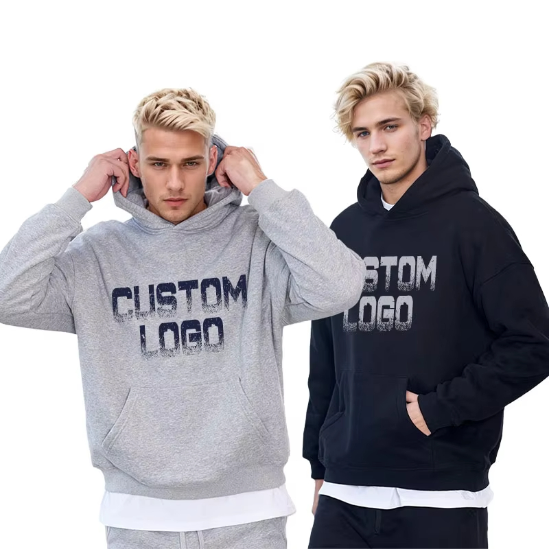 Pullover High Quality 345 350 380 GSM Unisex Blank Manufacturer Oversize Men Custom Graphic Fleece Heavy Weight Men's Hoodies Clothes