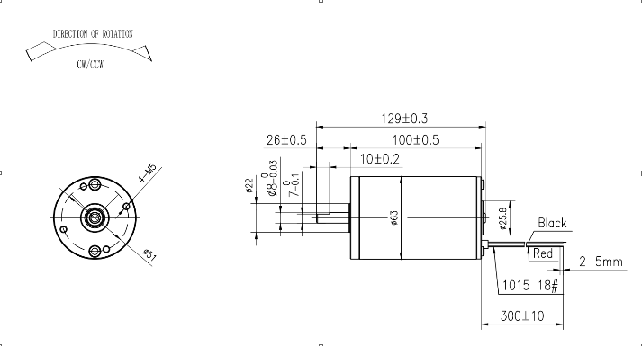 Electric Pmdc Motor Drawing