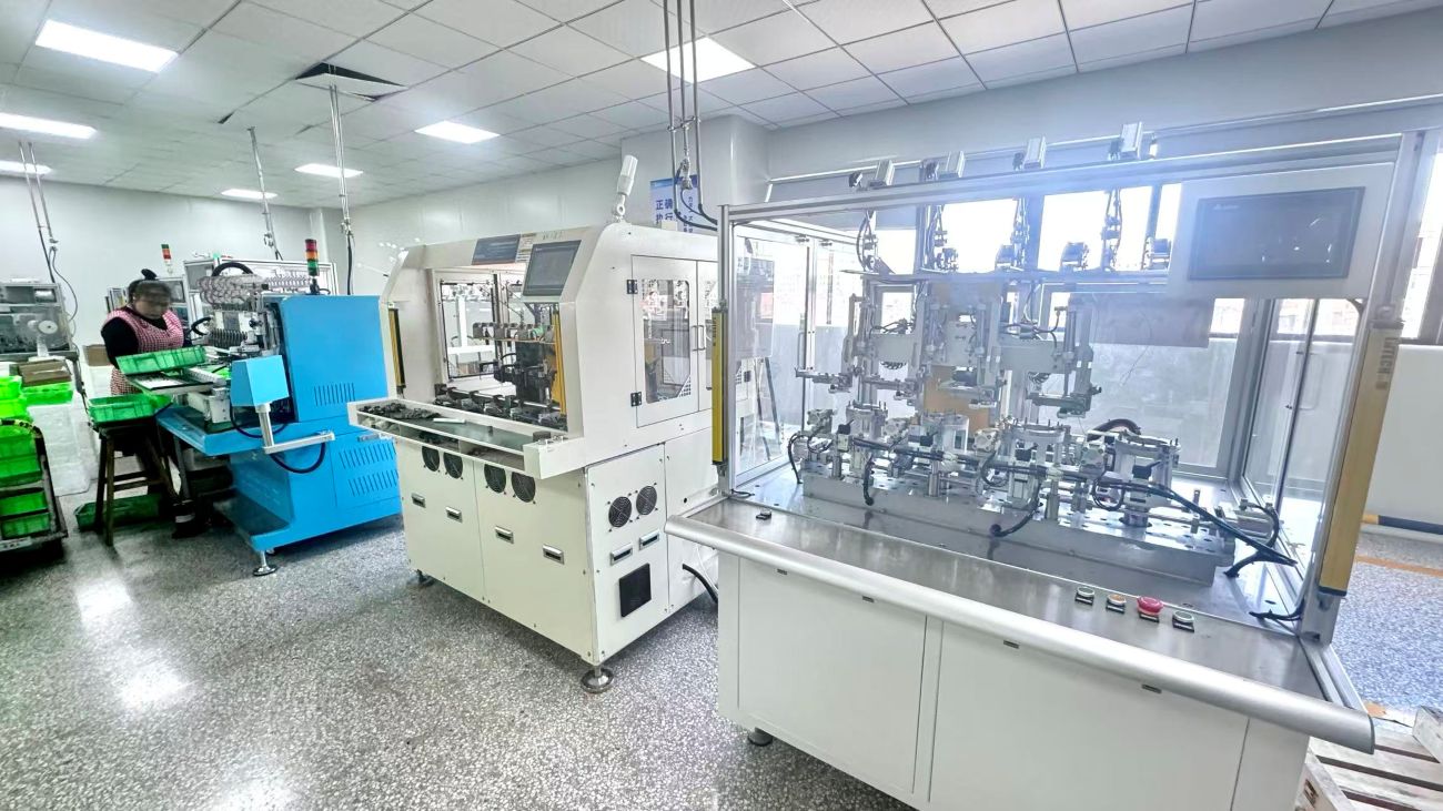 Motor winding process at MicroDyn Motor factory — precision copper coil winding
