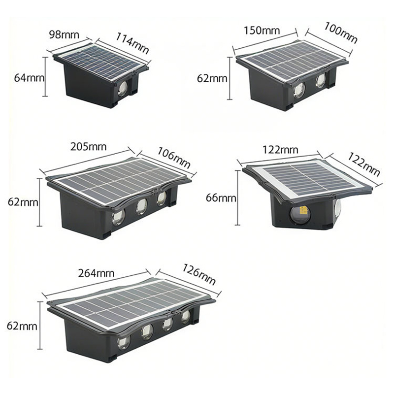 Customzied Solar Light for Garden, Outdoor Solar LED Wall Washer Light Waterproof Garden Villa Fence Lamp
