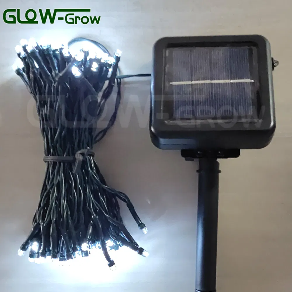 Waterproof Green Wire Solar String Lights Outdoor Multicolor Christmas LED Fairy Lights with 8 Modes for Trees Patio Yard Decoration