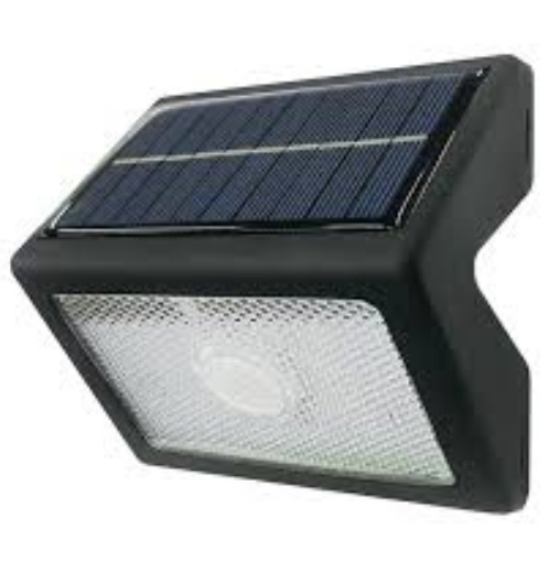 Wall Light Solar Black Sensor 400 Lumens 5000K