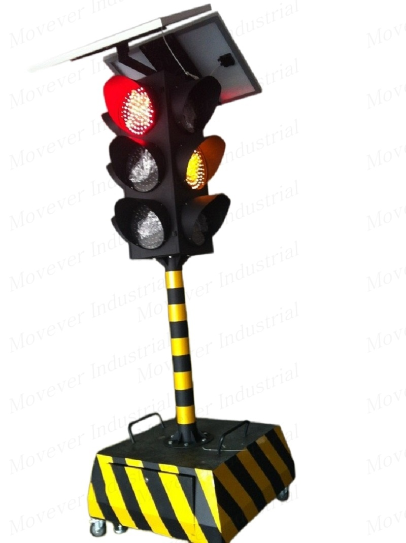 Solar LED Portable Signal Lamp All in One Integrated Mobile Traffic Light