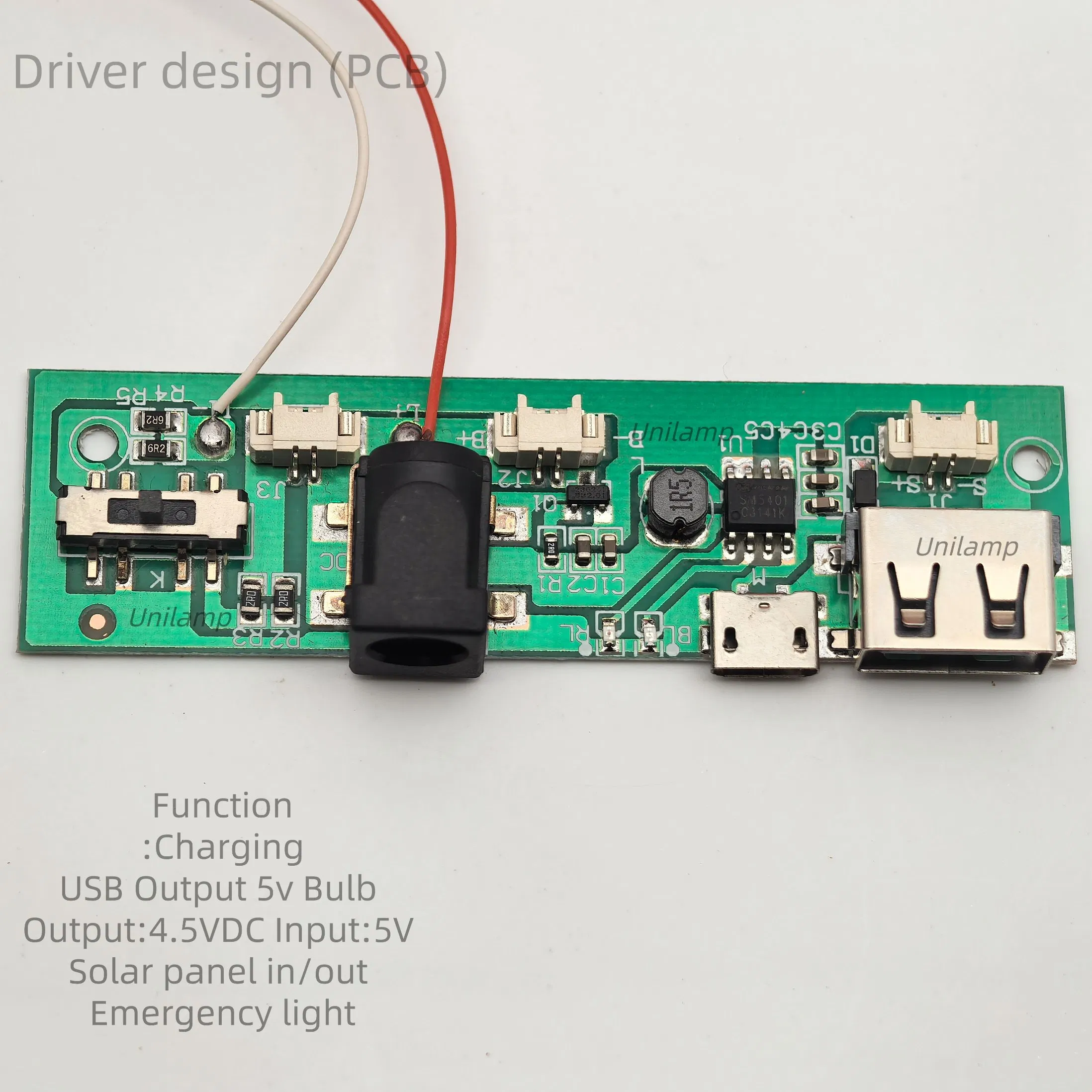 Hand-Held Solar Panel Emergency LED Egnergy Saving Light, Flashlight and Mobile Charger