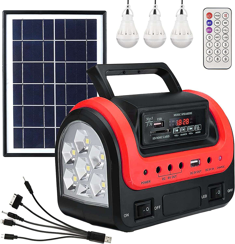 Solar Home System Kit Night Market Outdoor Light Portable Solar Pathway Lighting