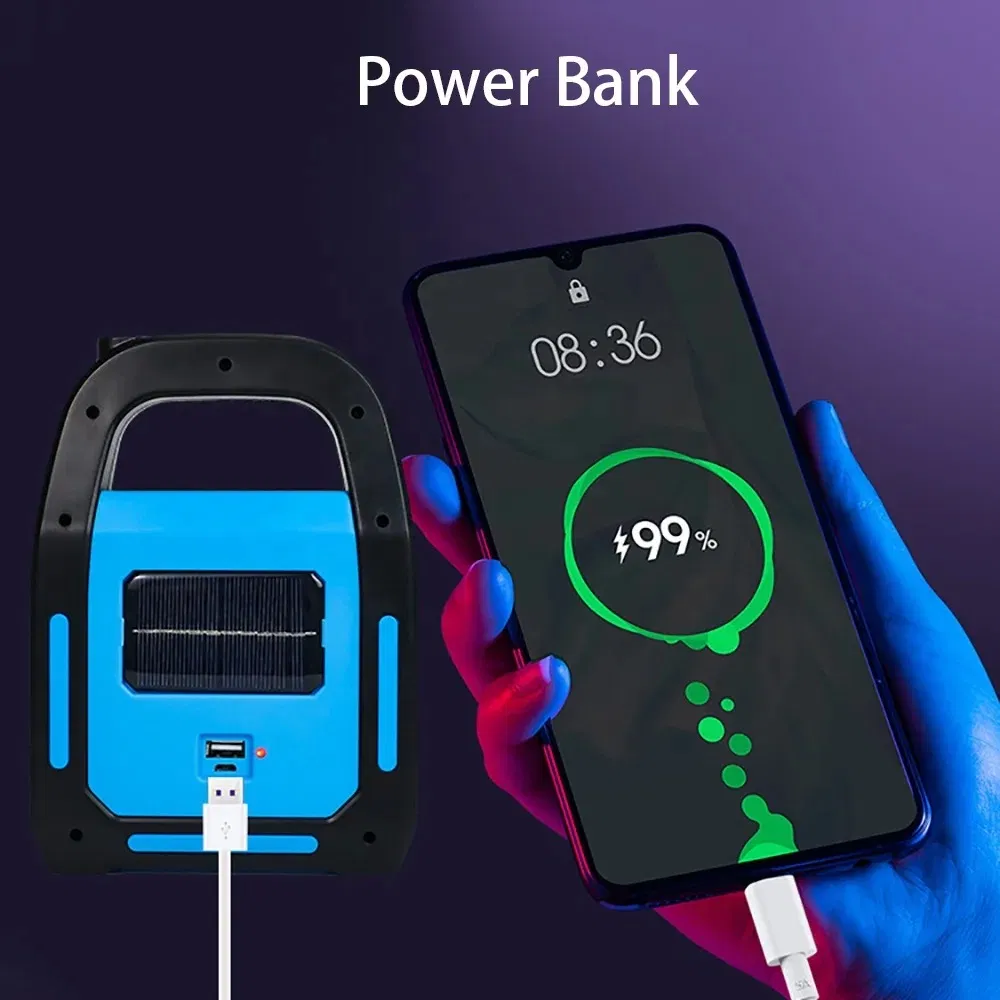 IP65 Waterproof Portable Rechargeable Solar Camping Lamps Outdoor LED Emergency Lights