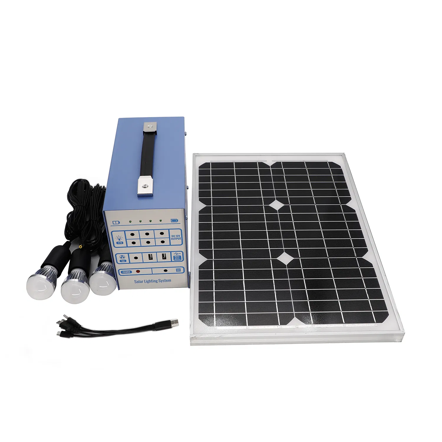 20W Solar Power Lighting Kit Home Use and Outdoor Party