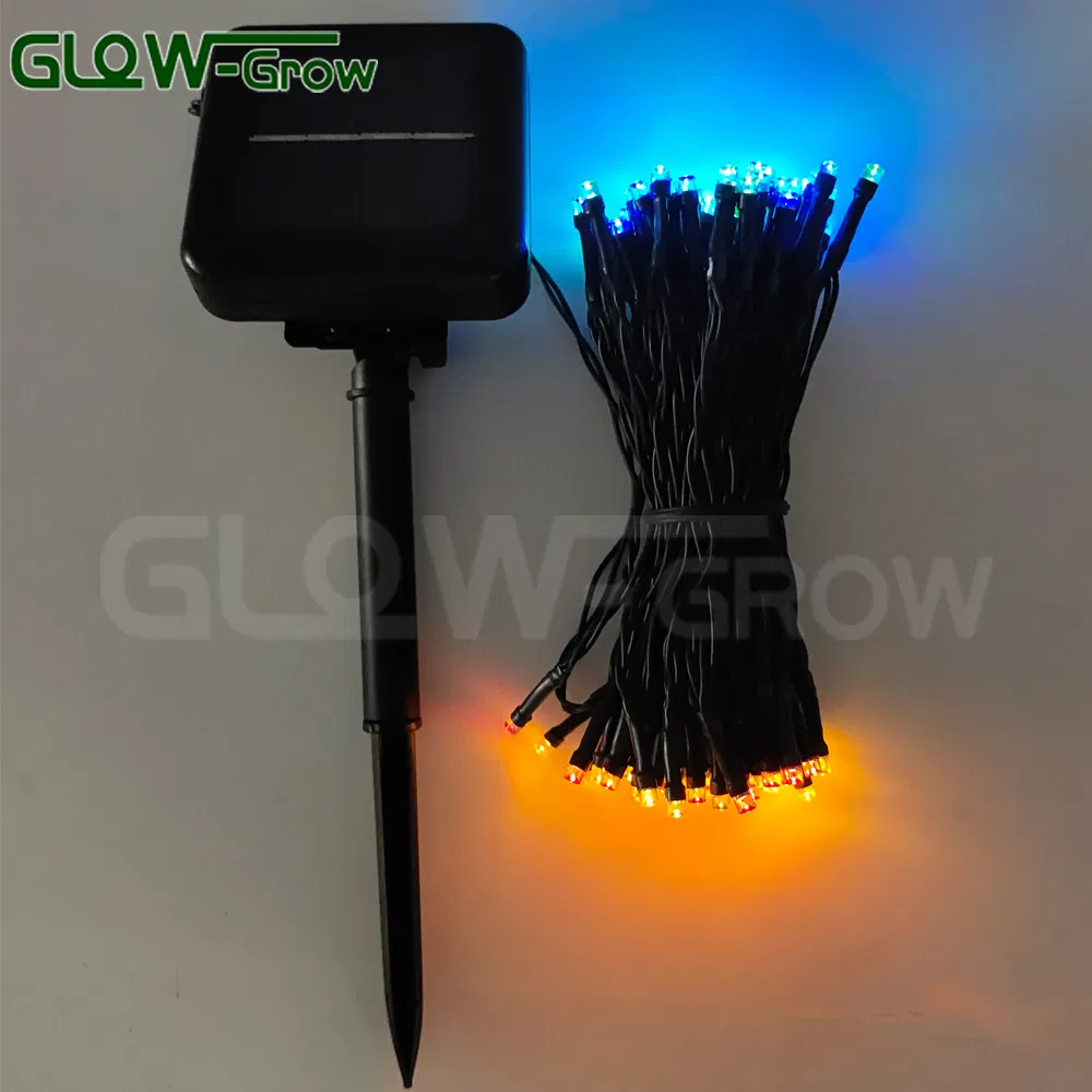 Waterproof Green Wire Solar String Lights Outdoor Multicolor Christmas LED Fairy Lights with 8 Modes for Trees Patio Yard Decoration