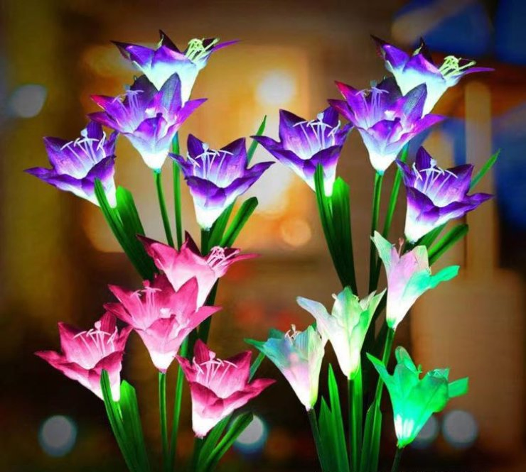 Solar LED Garden Stake Lights for Garden, Patio Lawn Path, Backyard with Different Colors