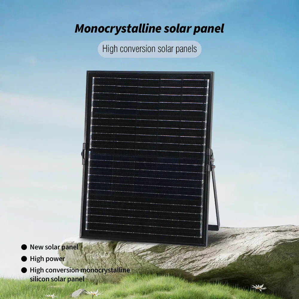 Super Bright Outdoor Lighting System Charging Thru Roof Big Panel Waterproof LED Solar Flood Light