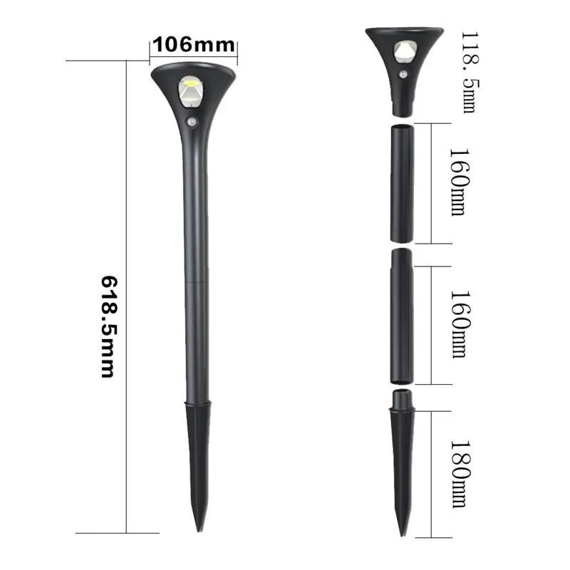 Solar Outdoor Landscape LED Lawn Light