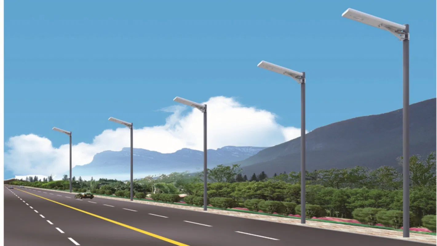 Security Solar Outdoor Lamp Waterproof All in One LED Street Light 60W 80W 100W Integrated Solar Street Light