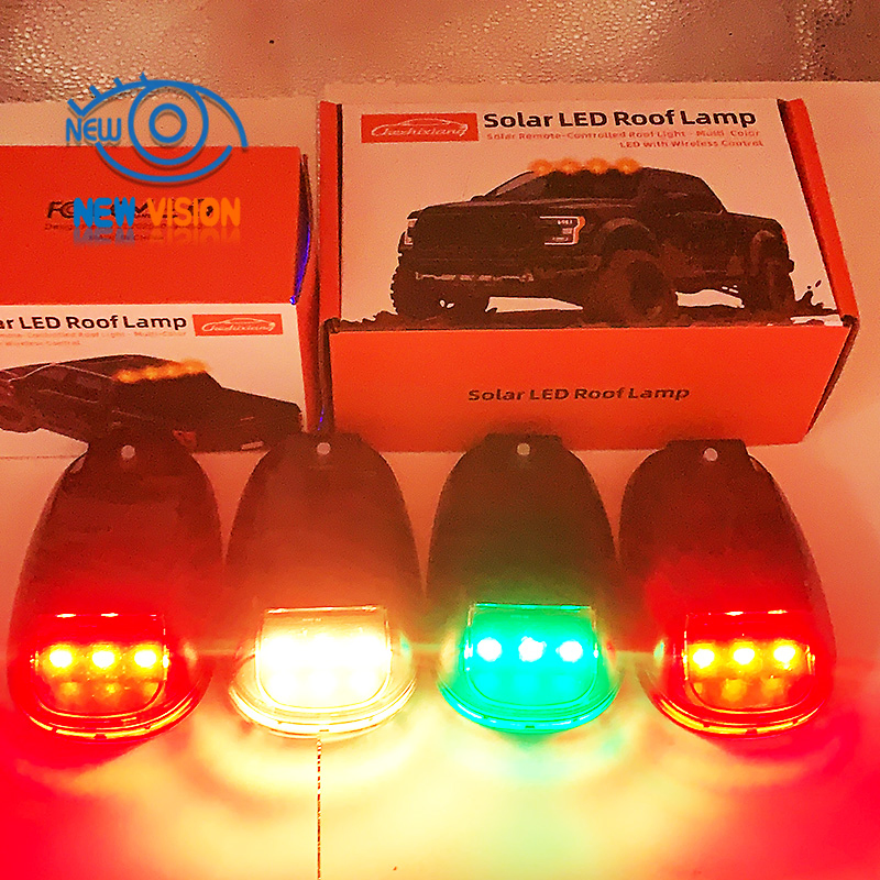 Car Cross-Border Truck Pick-up LED Solar Mouse Light Car Roof Warning Explosion Modification