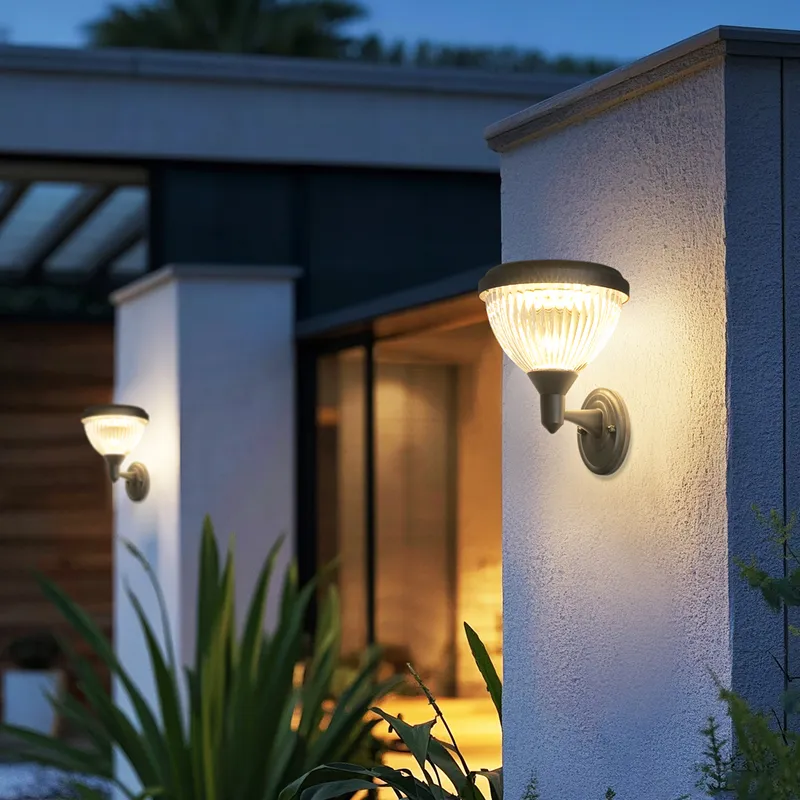 Solar Outdoor Wall Light Close-up