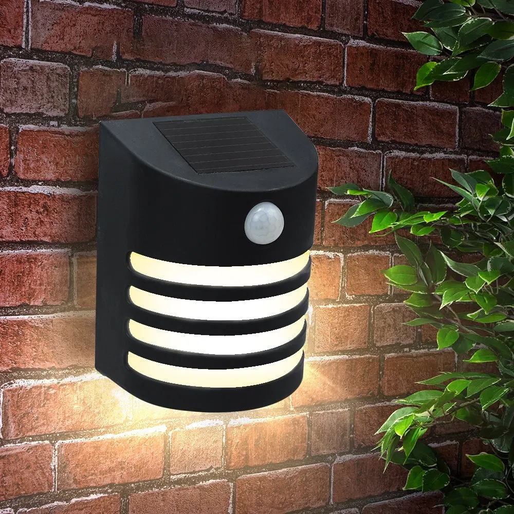 Outdoor Solar Wall Lamp LED Garden Decorative Light with Motion Sensor