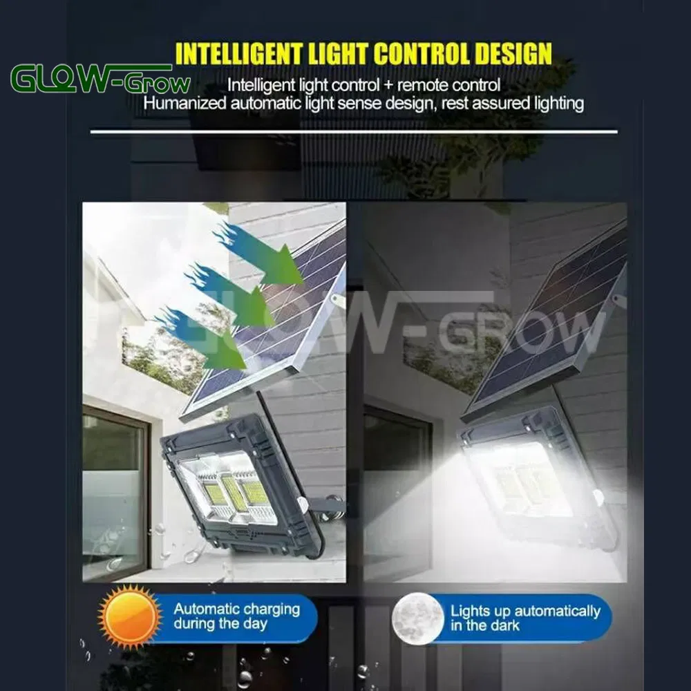 IP66 Solar Powered LED Flood Lights for Barn Pool Garage Lighting