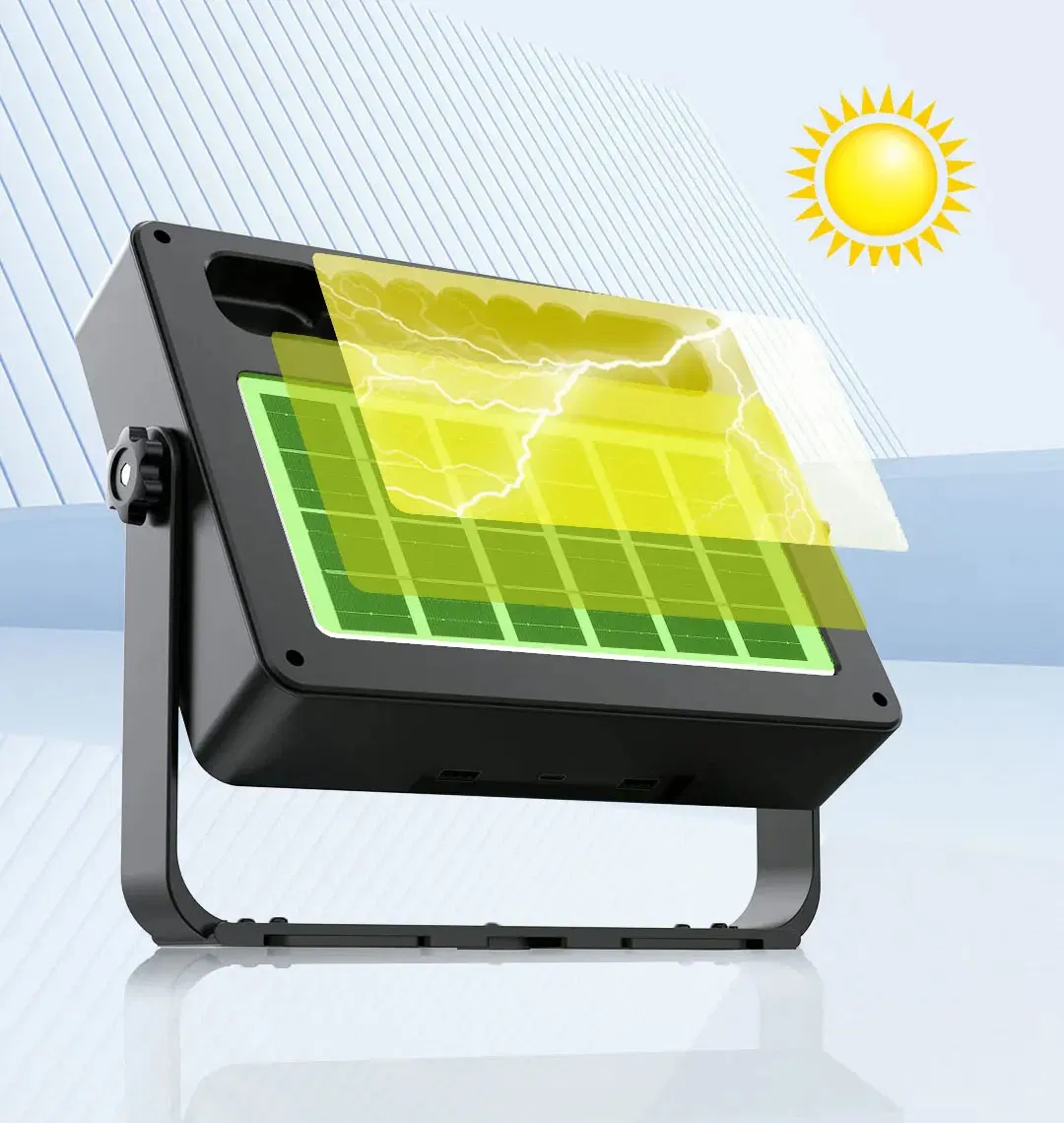 Street Emergency Solar Powered LED Mining Flash Lighting Waterproof ABS Lithium Battery Rechargeable Warning Light