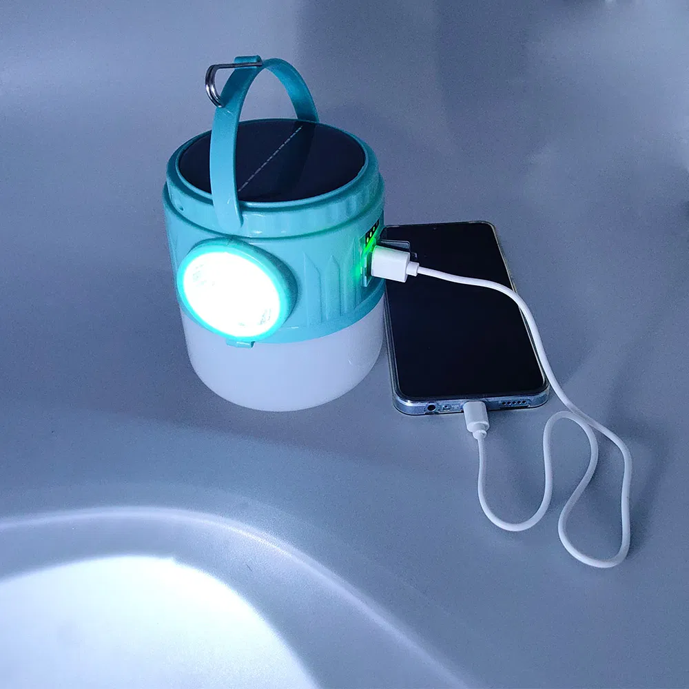 Portable LED Lantern Outdoor Yard Light USB Phone Rechargeable Solar Light Camping Tent Emergency Light