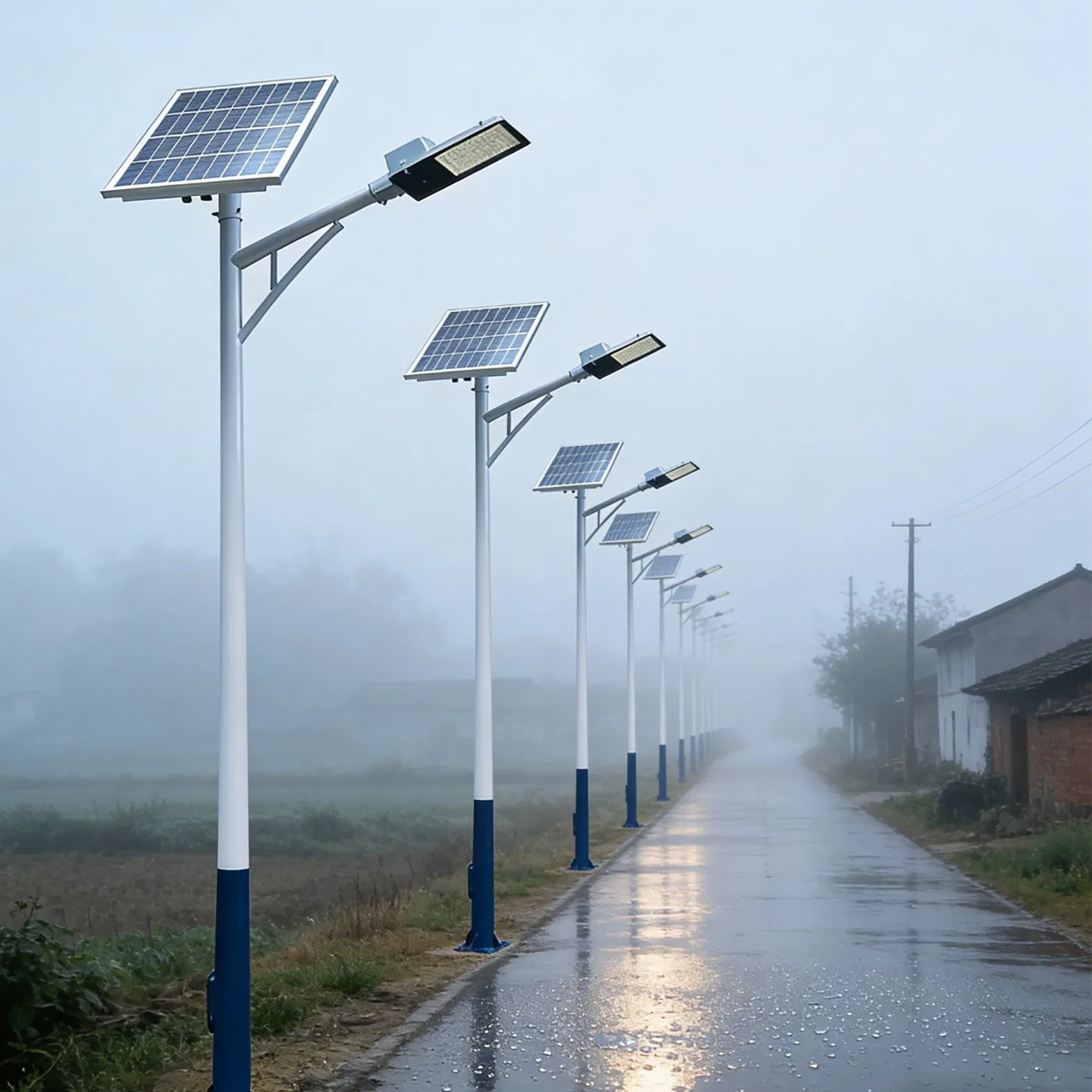 Golden Bean Series Ultra Bright Solar Street Light with Robust a-Frame Arm