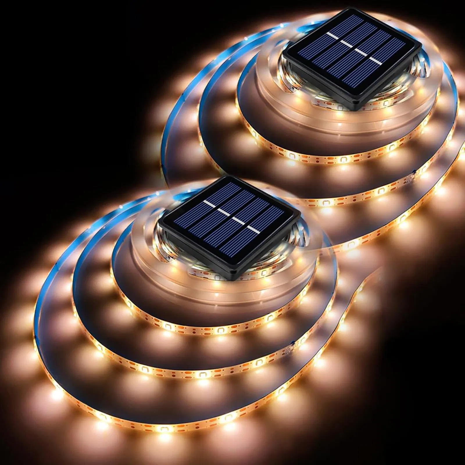 Solar Fairy Rope Lights, Cold White LED String Lights for Pathway, Porch, Christmas Tree