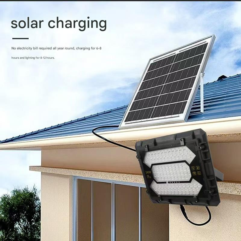 Solar Panel Solar Garden Lights for Roof Balconies Smart Light Sensing Remote Control Adjustment