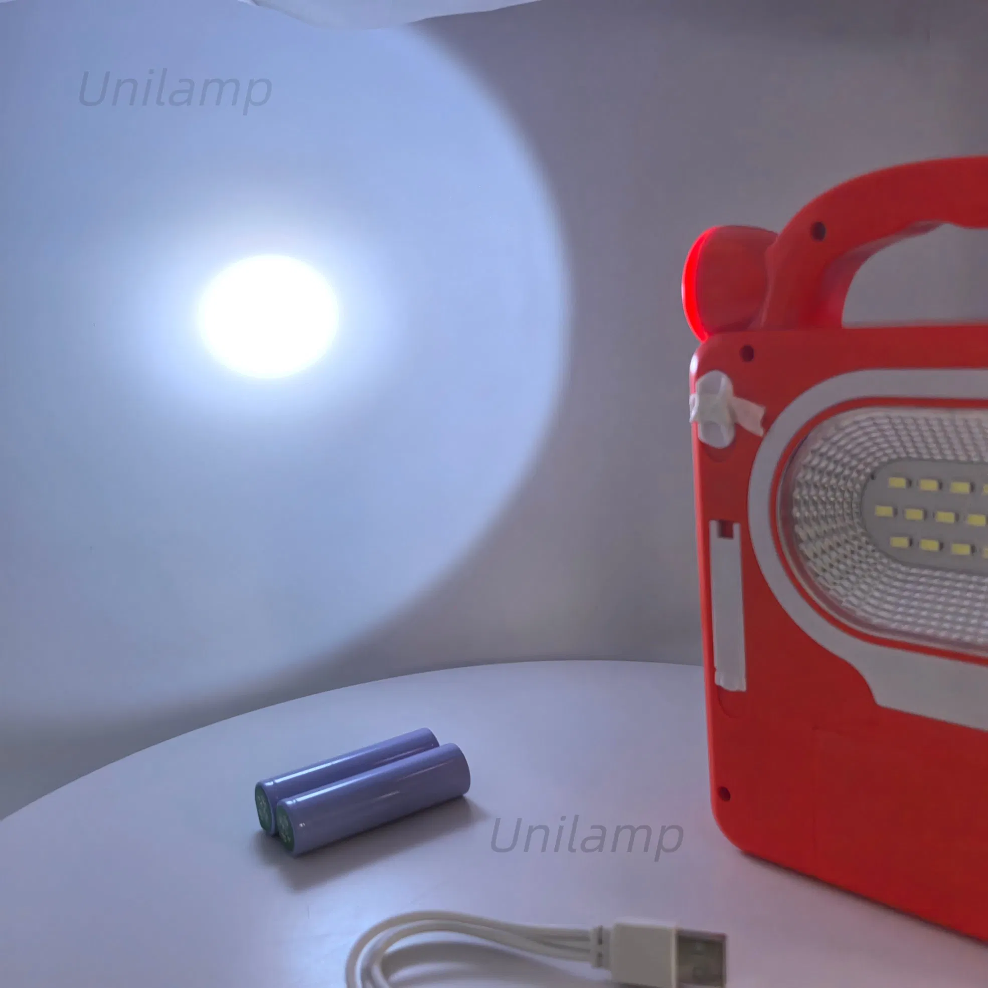 Krc02 Solar Panel Plastic Flashlight and portable Illumination Camping Light