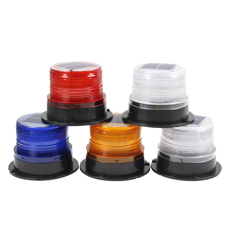 Night Warning Flash Light LED Solar Waterproof Flash Ceiling Strobe Light Traffic and Road Beacon Car Roof Light