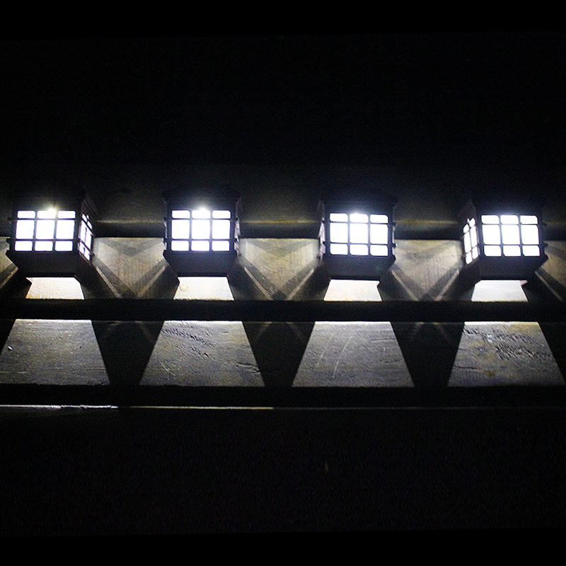 Outdoor Waterproof LED Solar Wall Light Retro Decorative Courtyard Garden Corridor Stair Lamp