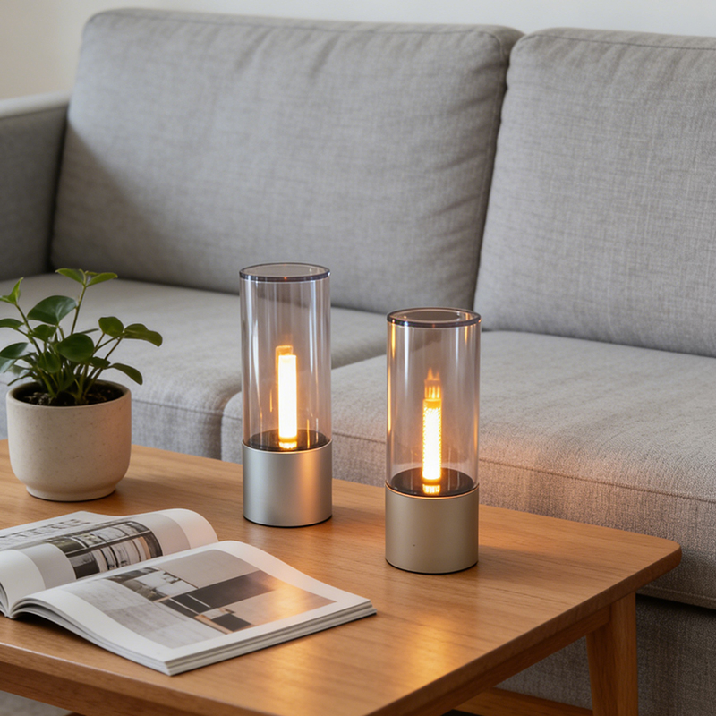 Decorative Solar Flickering Flame Table Lamp - IP44 Waterproof Outdoor/Indoor LED Atmosphere Light for Garden Patio Deck Decor