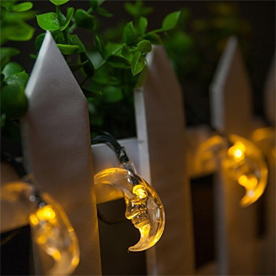 Magical Moonface Decorative Solar Lights for Festivals and Celebration