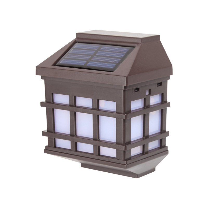 Outdoor Waterproof LED Solar Wall Light Retro Decorative Courtyard Garden Corridor Stair Lamp
