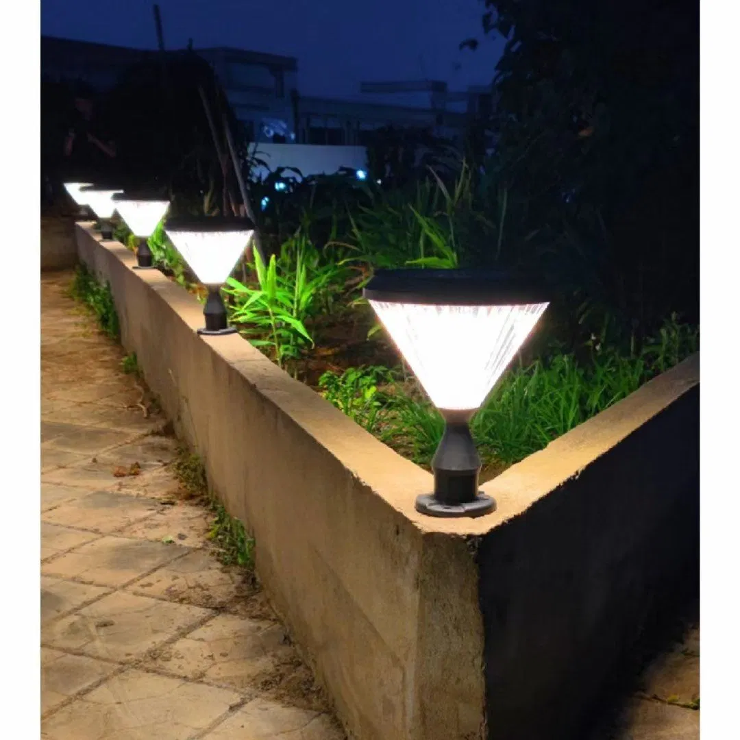 Manufacturer Waterproof DC LED Gate Outdoor Landscape Fence Solar Garden Pillar Light