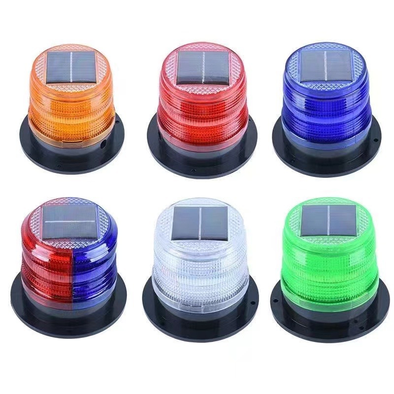 Factory Emergency Vehicle Road Safety Solar Charging Strobe Beacon LED Warning Strobe Light with Magnetic