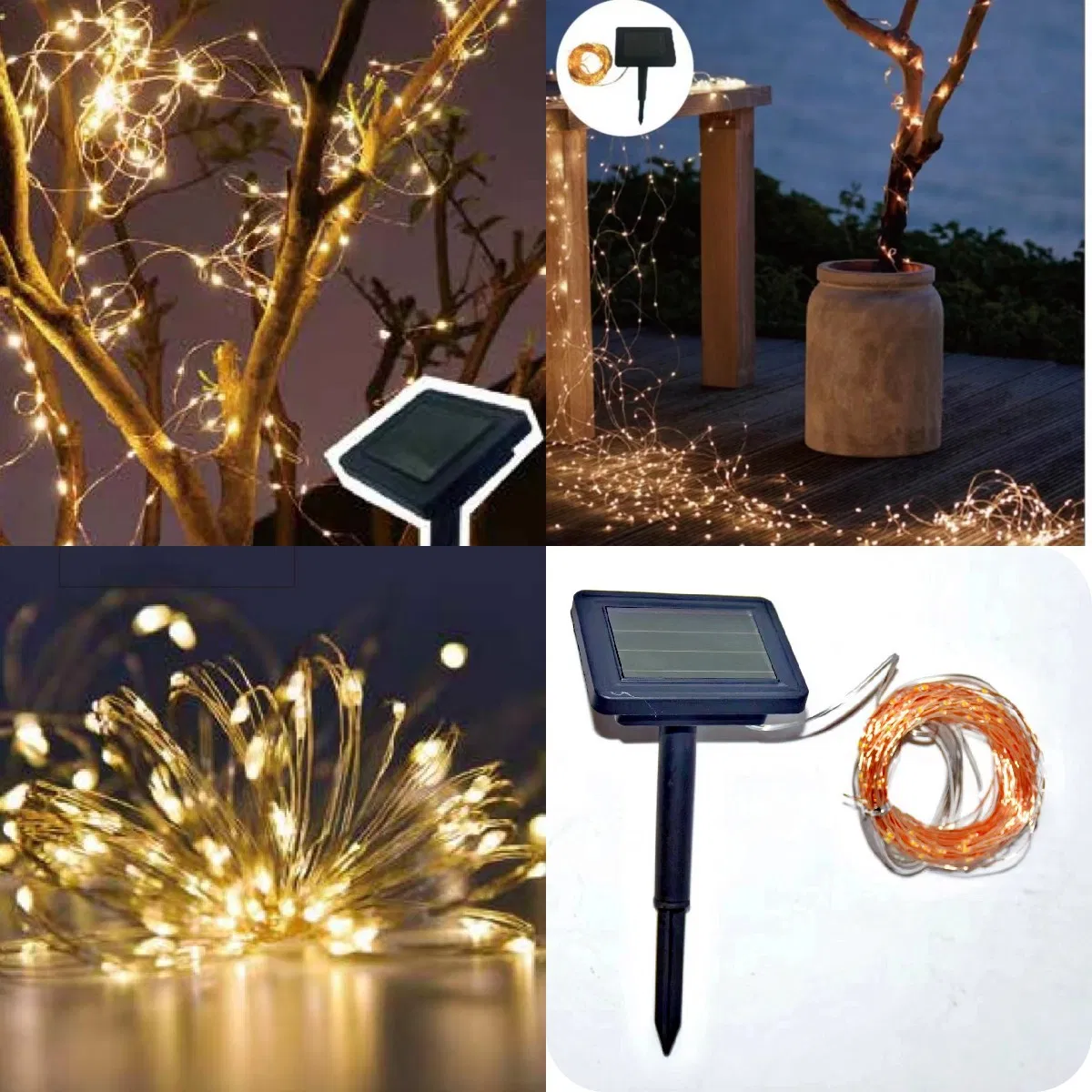 Hot Selling Lantern String Christmas Copper Wire Camping Courtyard Colors Solar Lights