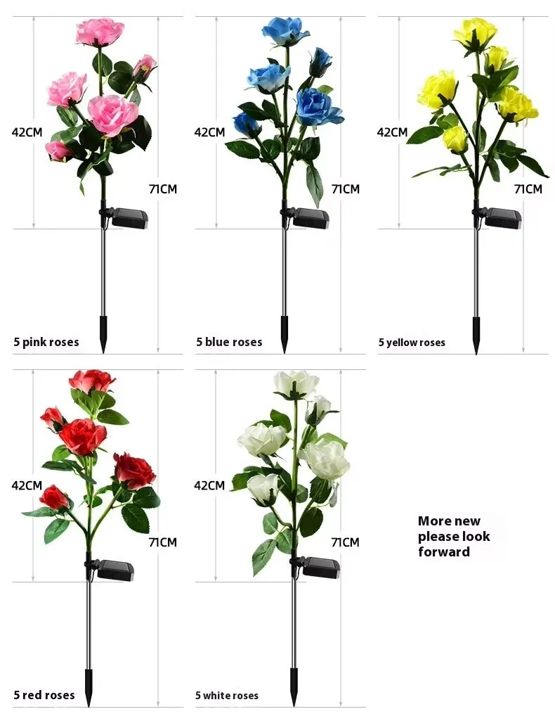 Solar Rose Lamp Display 2