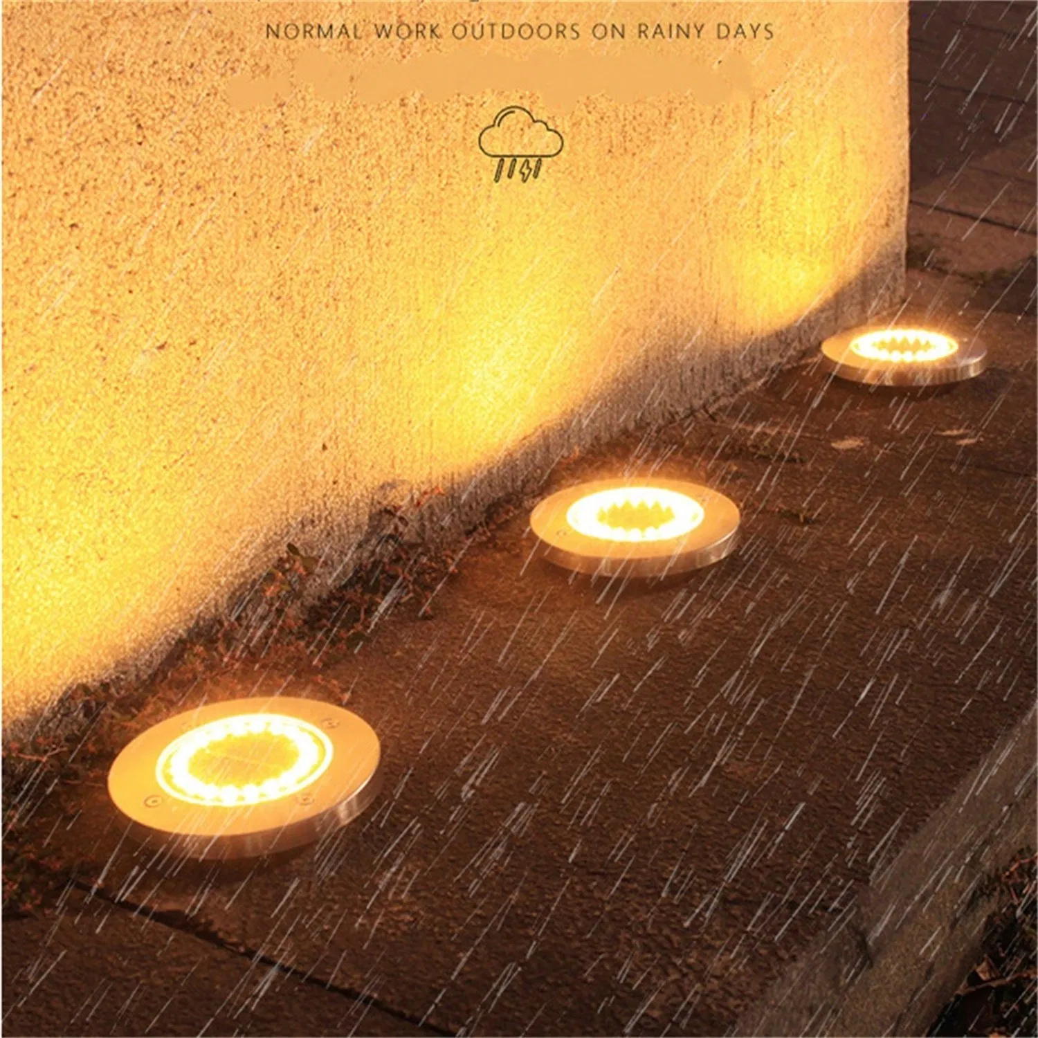 Stainless Steel Underwater Solar Inground LED Swimming Pool Lights