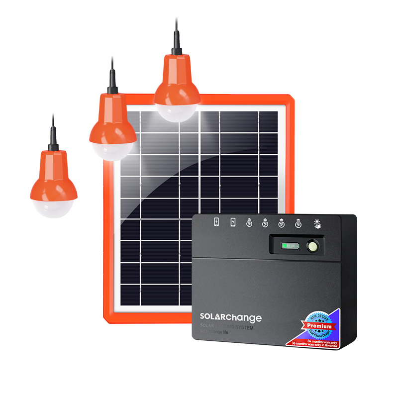 Solarchange Lighting Africa Solar Lighting System 5W Solar Home Kit for Indoor and Outdoor Use